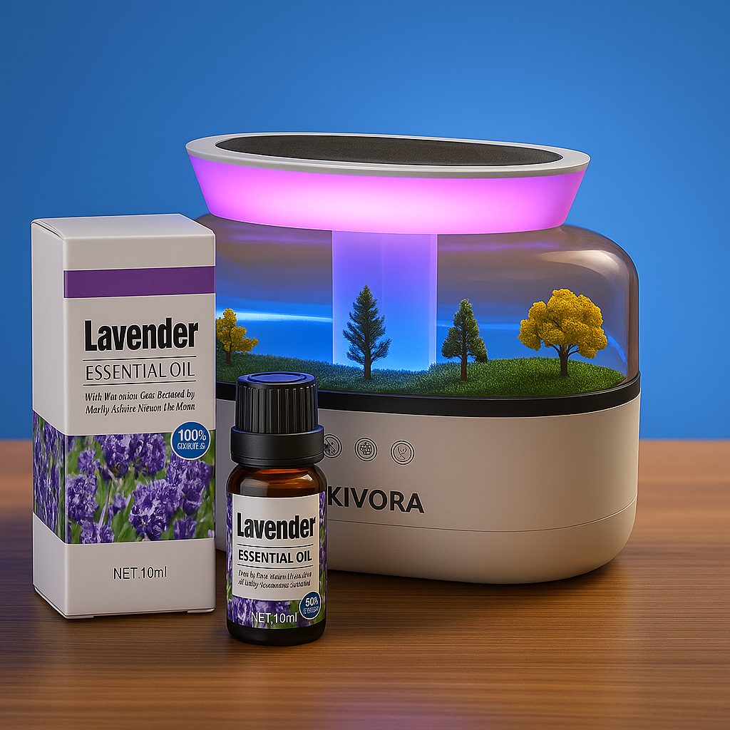 Kivora GlowMist Diffuser + Your Choice of Essential Oil Bundle
