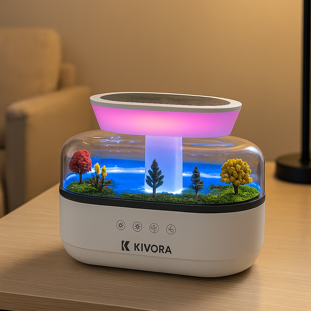 Kivora GlowMist – Micro Rainforest Aromatherapy Diffuser & Humidifier